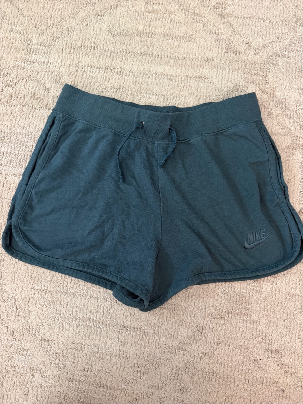 Nike Women's Teal Drawstring Athletic Shorts